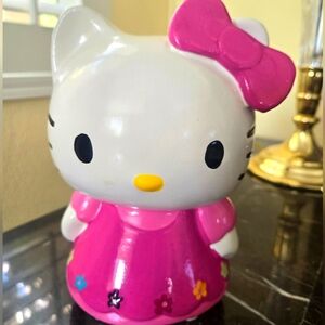 Vintage Hello Kitty Hand Painted Ceramic Piggy Bank